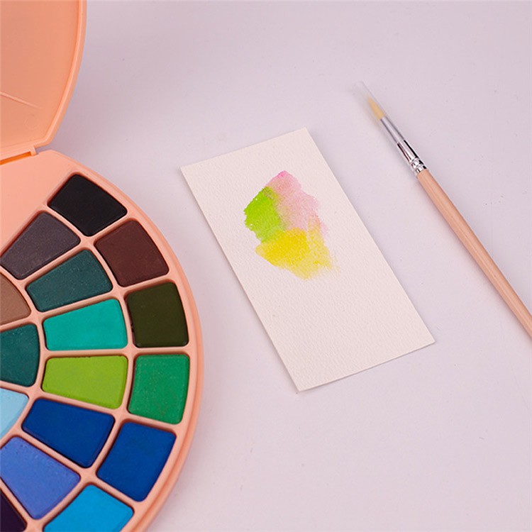 Набор акварельных красок HIMI розовый 38 цветов - 1 коробка — картинка 6