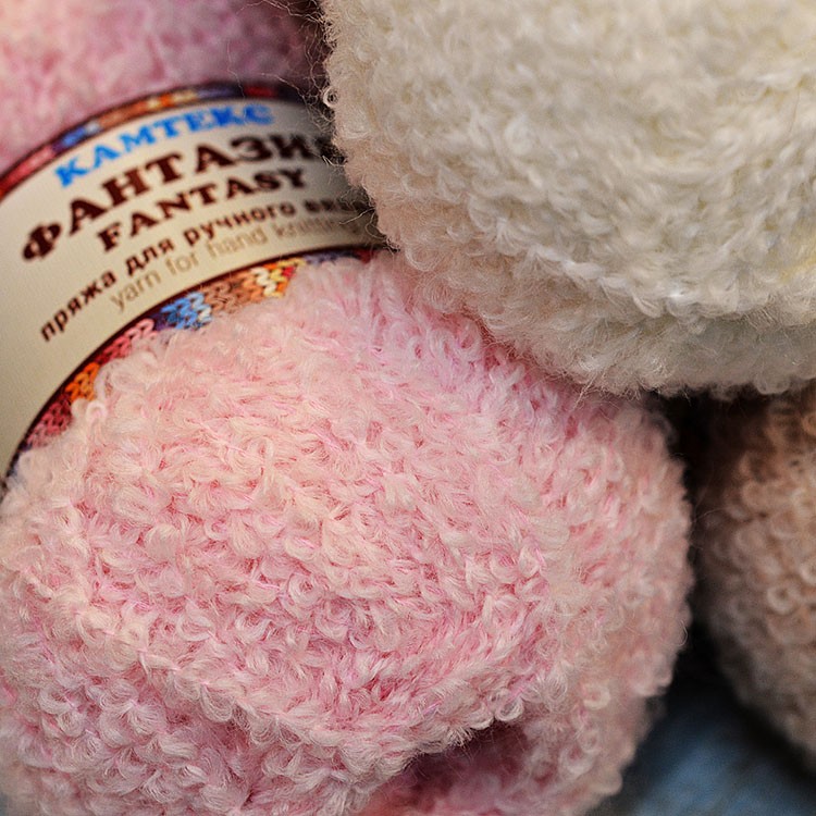 Пряжа Камтекс Фантазия (001), суровый, 5 шт. по 100 г — картинка 3