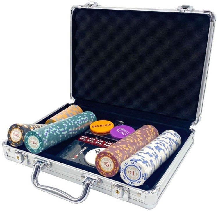 Покерный набор Casino Royal, 200 фишек, 14 г с номиналом в чемодане