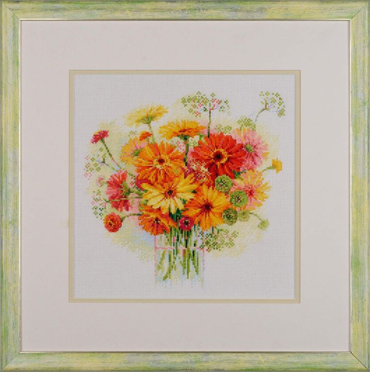 Набор для вышивания «Акварельные герберы» — картинка 3