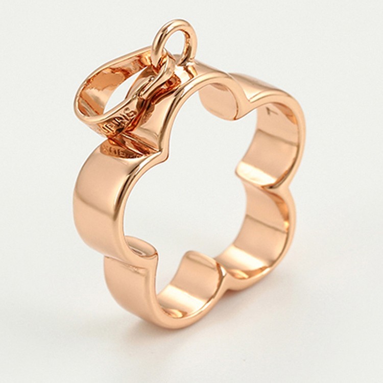 Металлический молд для кулона цветок, цвет: розовое золото, 1 шт. — картинка 3