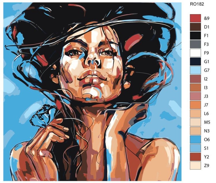 Картина по номерам «Девушка с бабочкой» — картинка 2