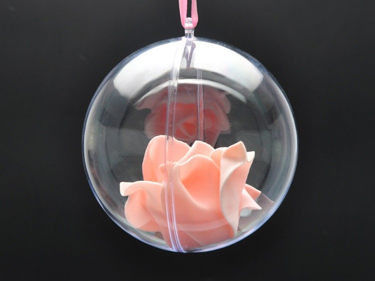 Шар пластиковый прозрачный половинками (d 12 см), 1 шт. — картинка 5