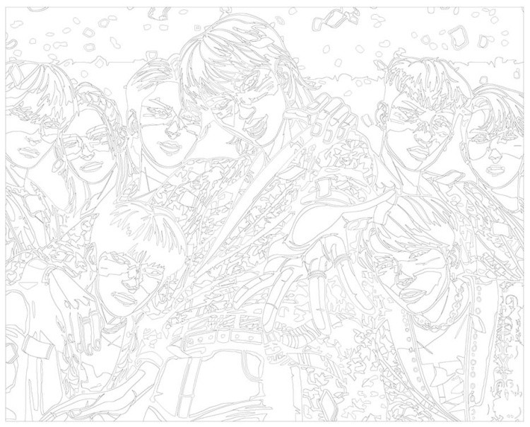 Картина по номерам «Stray Kids Стрей Кидс KPOP кпоп: Аниме» — картинка 3