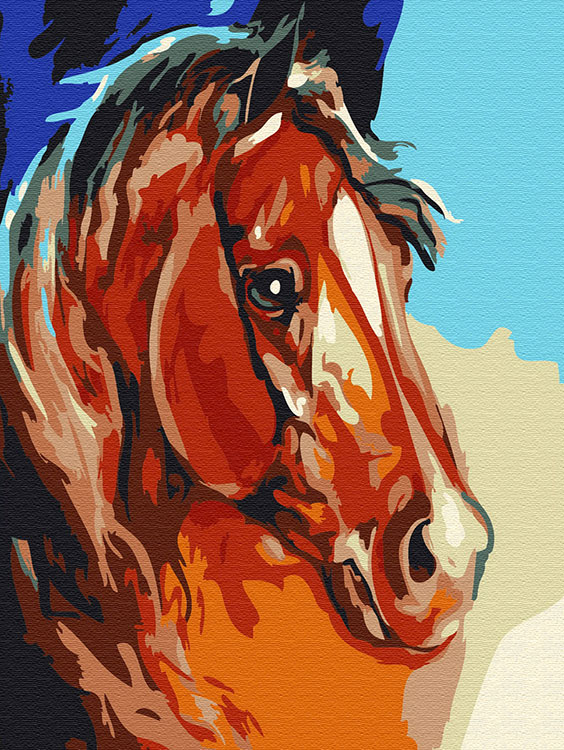 Картина по номерам «Рыжий конь»