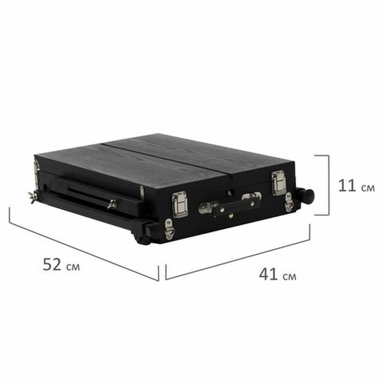 Этюдник-мольберт BRAUBERG ART PREMIERE, алюминиевые ножки, холст до 82 см, черный — картинка 12