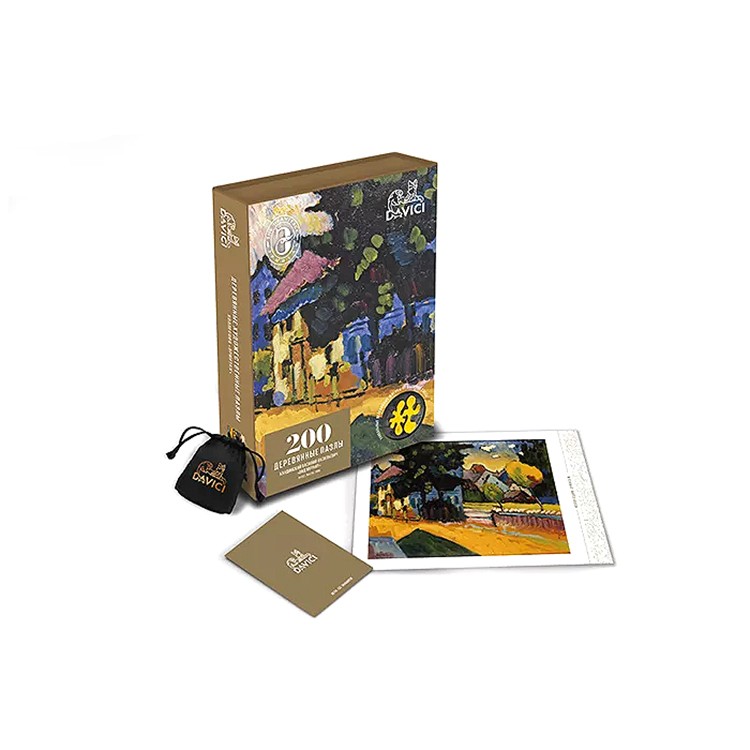 Деревянные пазлы DAVICI «Вид Мурнау» В.В.Кандинского — картинка 8