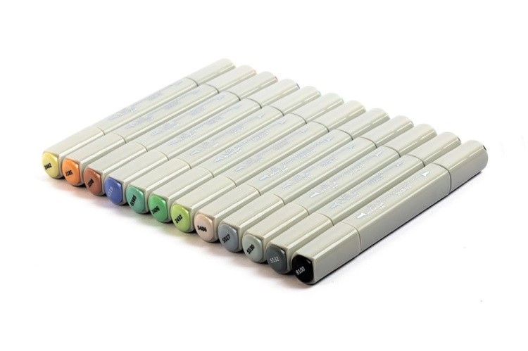 Набор маркеров на спиртовой основе Vista-Artista Style Манга (Пастельные тона), 12 цветов — картинка 2