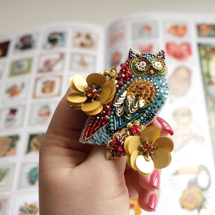 Набор для вышивания «Брошь. Волшебная сова» — картинка 2