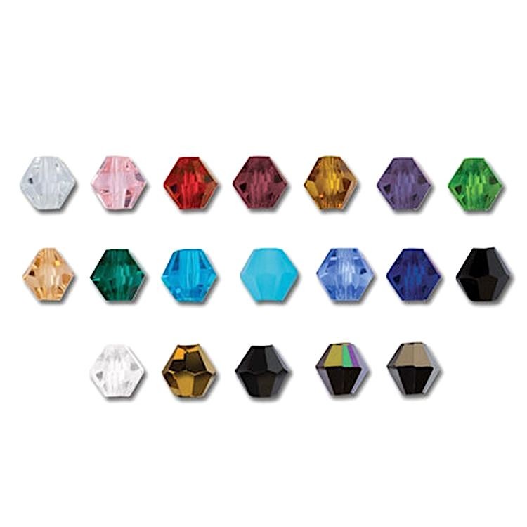 Бусины стеклянные Zlatka 6х6 мм, 22 шт., на нити, стекло, цвет: №05 розовый — картинка 3