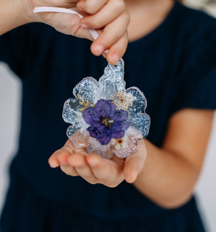 Елочная игрушка Снежинка №6 - Силиконовый молд, ResinArt — картинка 3