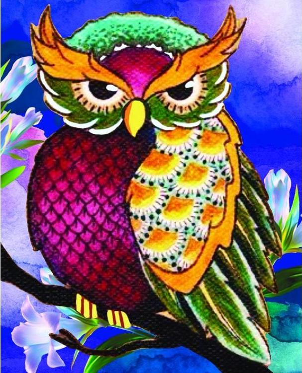 Алмазная вышивка «Сова и магнолии» — картинка 2