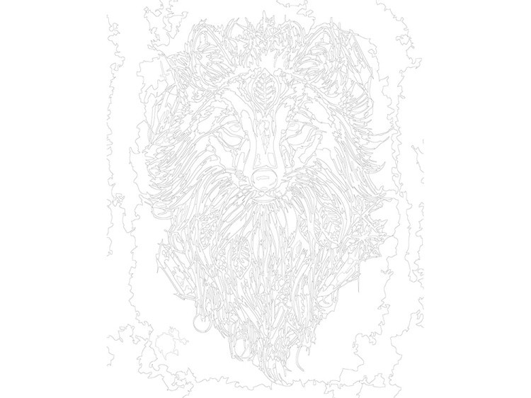 Картина по номерам «Зимний волк» — картинка 3