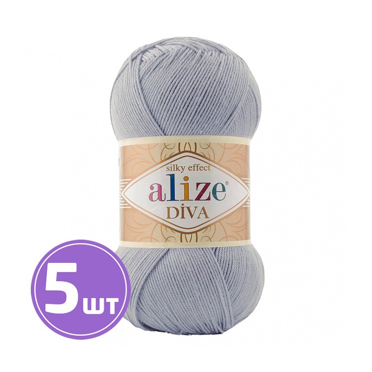 Пряжа ALIZE Diva Silk effekt (362), ангора, 5 шт. по 100 г