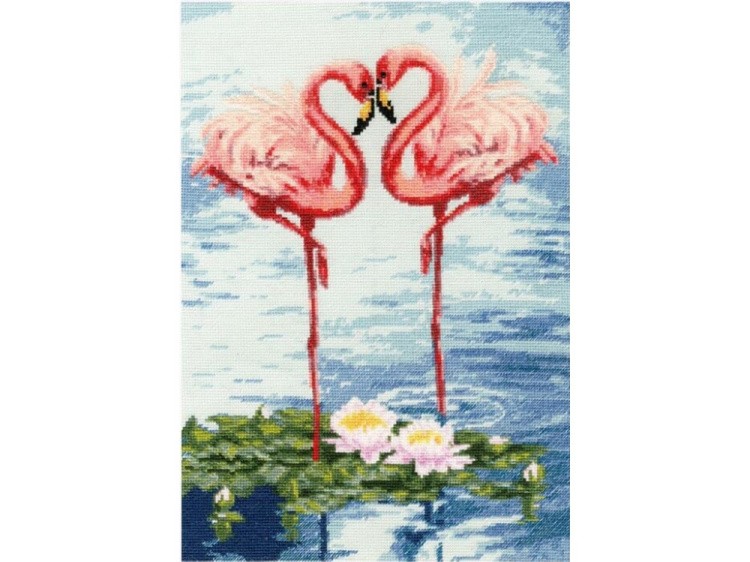 Набор для вышивания «Свидание фламинго»