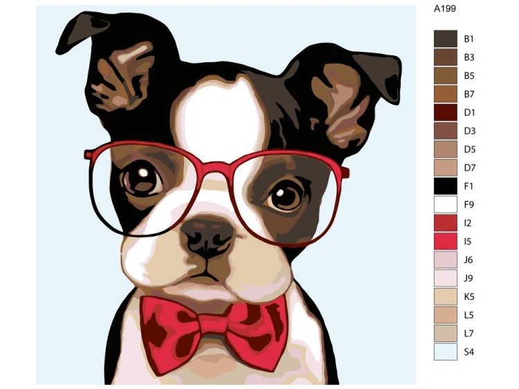 Картина по номерам «Внимательный взгляд» — картинка 2