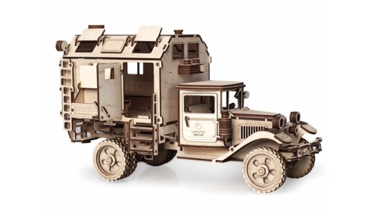 Конструктор из дерева «Грузовик Полуторка Фургон», Lemmo — картинка 2