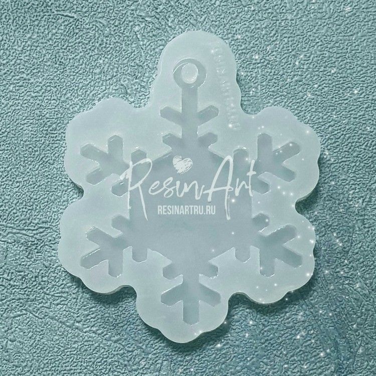 Елочная игрушка Снежинка №3 - Силиконовый молд, ResinArt — картинка 2