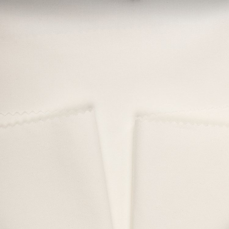 Ткань Поплин стрейч, 1 м х 150 см, 125 г/м², цвет: молочный, TBY — картинка 3