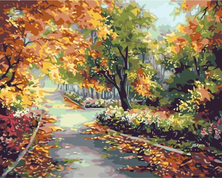 Картина по номерам «Осенний парк»