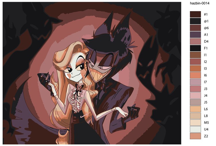 Картина по номерам «Отель Хазбин (Харбин): Чарли, Аластор» — картинка 2