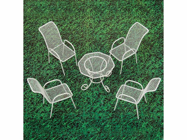 Садовая миниатюра MET-030 Мебельный гарнитур, металл 5 предметов, Blumentag — картинка 3