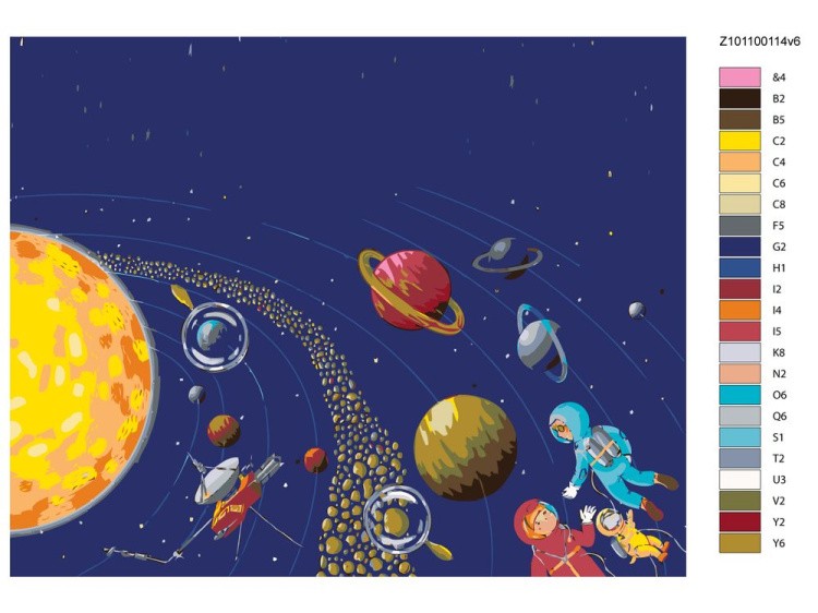 Картина по номерам «Солнечная система» — картинка 2