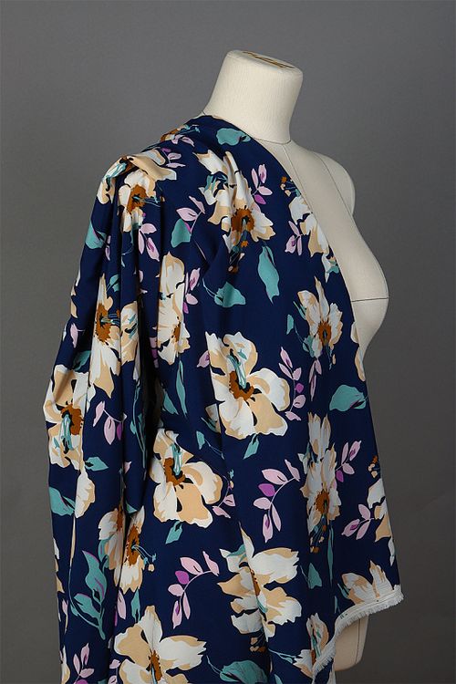 Ткань Софт, 5 м, ширина 150 см, 105 г/м2, цвет: синий, принт, TBY — картинка 2