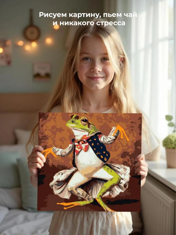 Картина по номерам «Лягушка в костюме» — картинка 6