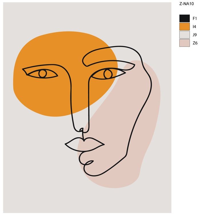 Картина по номерам «Черты лица» — картинка 2