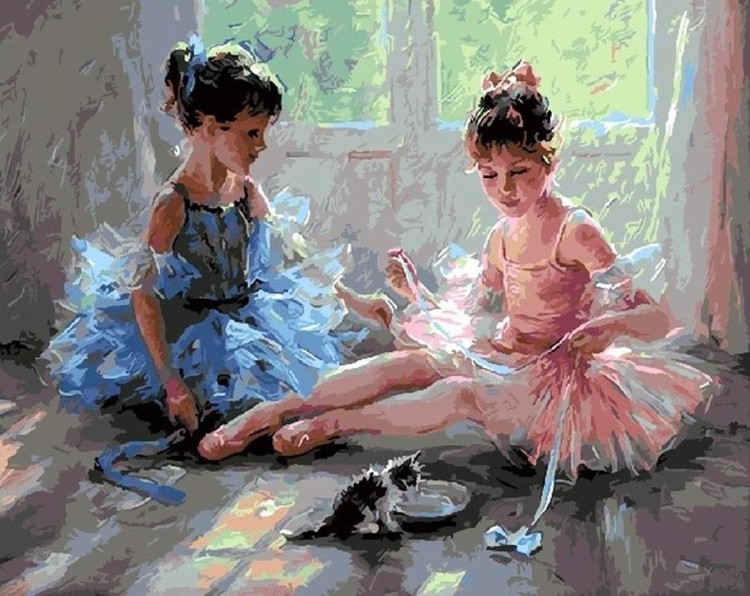 Картина по номерам «Юные балерины»
