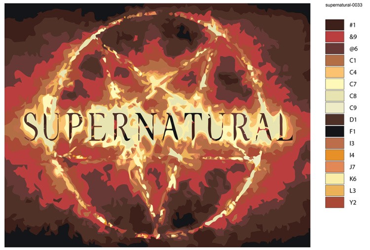 Картина по номерам «Сверхъестественное: заставка сериала» — картинка 2