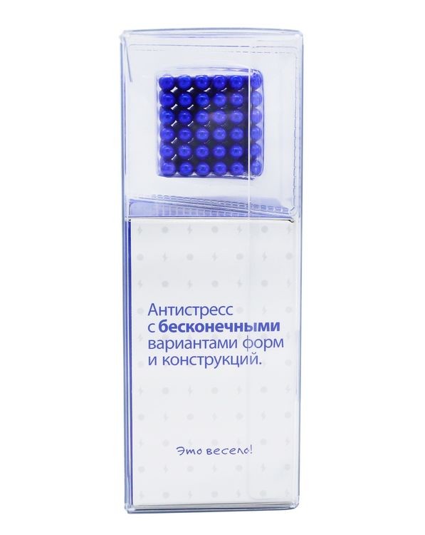 Головоломка магнитная Magnetic Cube, синий, 216 шариков, 5 мм (Неокуб) — картинка 5