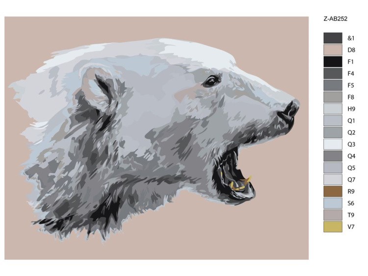 Картина по номерам «Белый медведь» — картинка 2