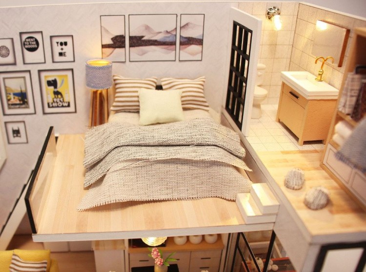 Набор для создания миниатюры (румбокс) «Студия в стиле модерн» (русифицированная версия) — картинка 5