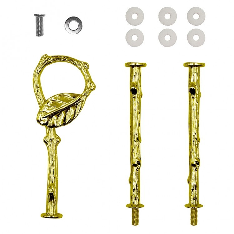 Фурнитура для фруктовницы Лист золотая — картинка 2