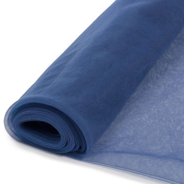 Еврофатин мягкий матовый Hayal Tulle, 5 м, ширина 300 см, цвет: темно-джинсовый, Hayal — картинка 4