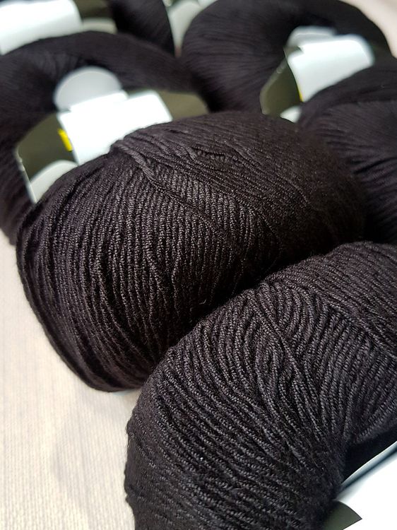 Пряжа Камтекс Лючия (003), черный, 5 шт. по 50 г — картинка 3