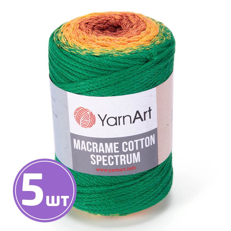 Пряжа YarnArt Macrame cotton spectrum (1308), мультиколор, 5 шт. по 250 г