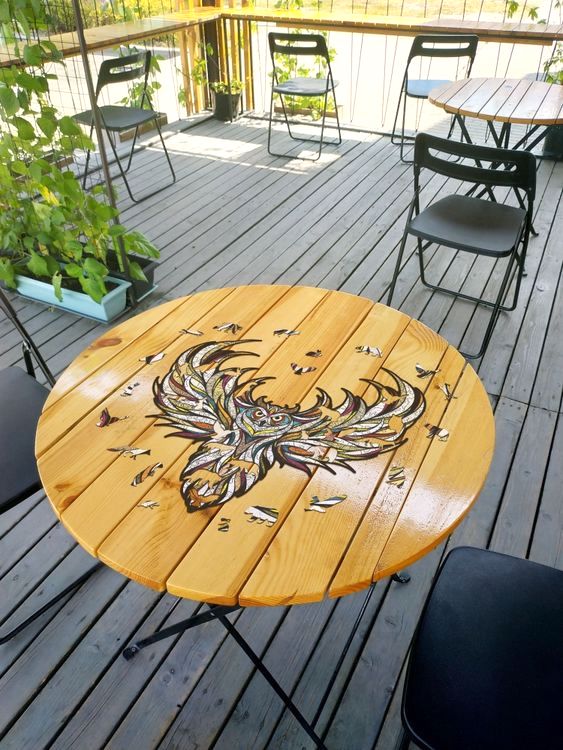 Деревянные фигурные пазлы «Мудрая Сова S», Eco Wood Art — картинка 5