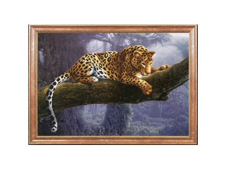 Рисунок на ткани «Леопард»