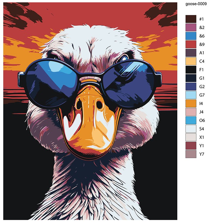 Картина по номерам «Гусь в очках пройдусь» — картинка 2