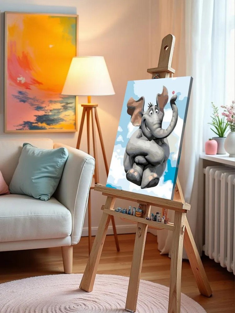 Картина по номерам «Летающий слон» — картинка 9