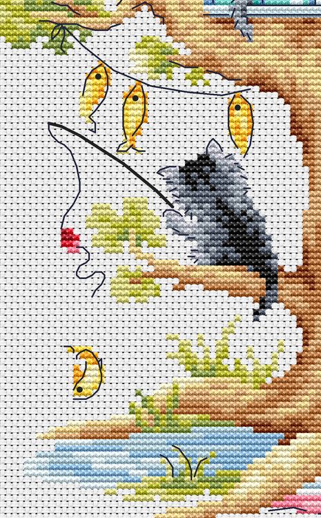 Набор для вышивания «Кошкин дом. Лето» — картинка 4
