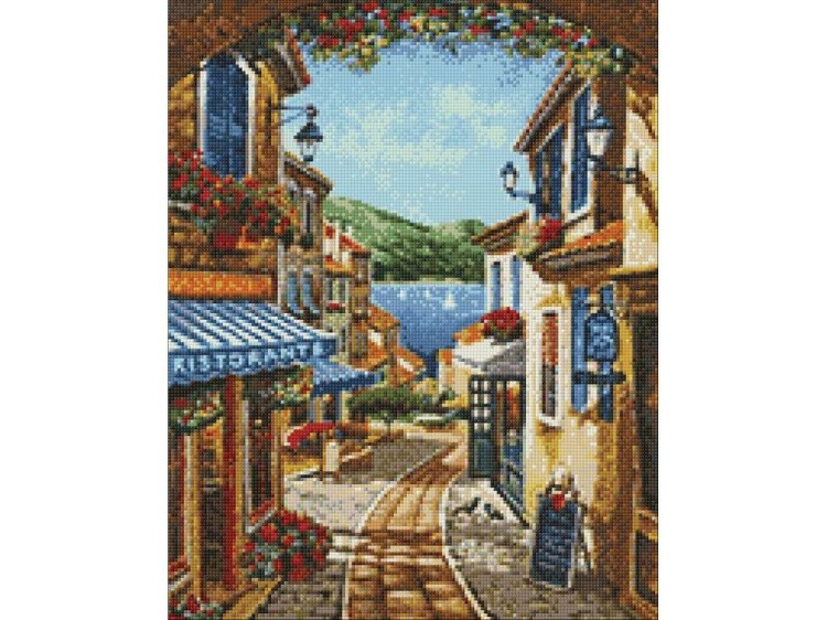 Алмазная вышивка «Курортная улочка» — картинка 2
