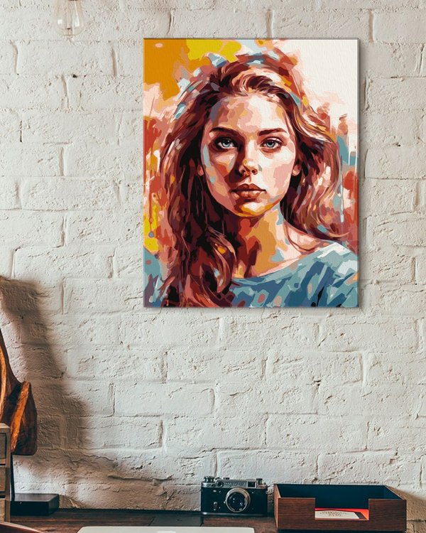 Картина по номерам «Прекрасная девушка. Портрет» — картинка 3