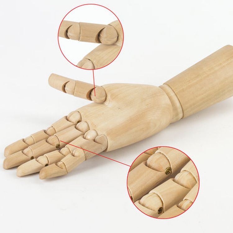 Манекен художественный «Рука», высота 30 см., мужская левая, дерево, BRAUBERG ART CLASSIC — картинка 3