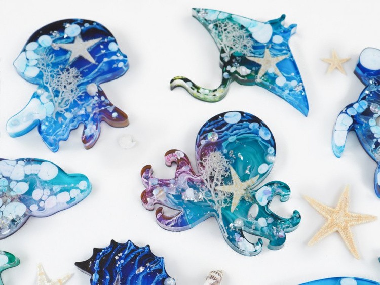 Силиконовый молд - Морской №2, 26x13см, 1 шт. — картинка 4