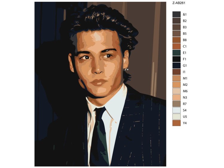 Картина по номерам «Джонни Депп» — картинка 2