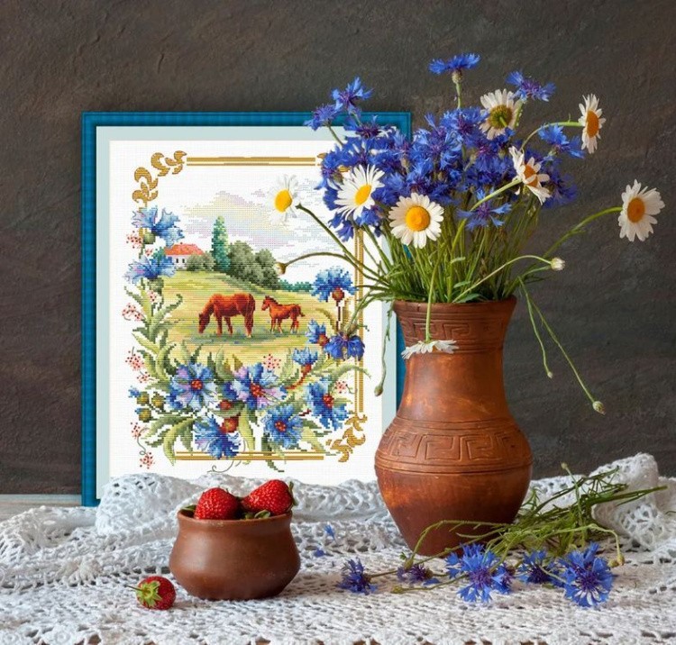 Набор для вышивания «Родные просторы. Васильки» — картинка 3